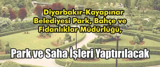 Park ve Saha İşleri Yaptırılacak