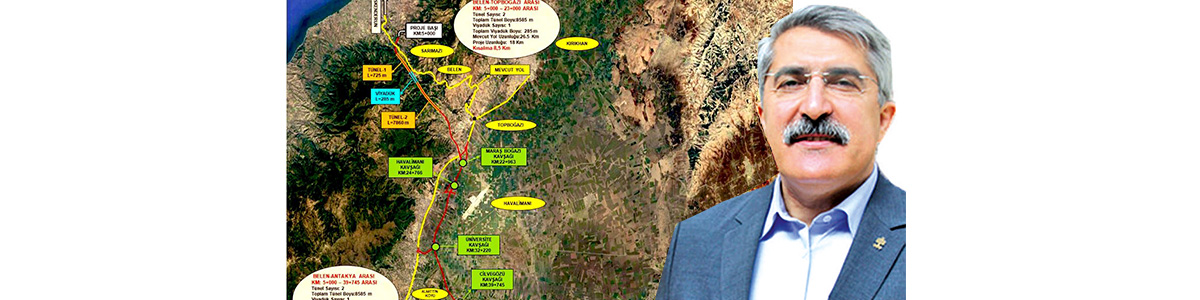 Milletvekili Hüseyin Yayman, HATAY OTOBANI Projesi’nde sona gelindiğini bildirdi. İlimizin