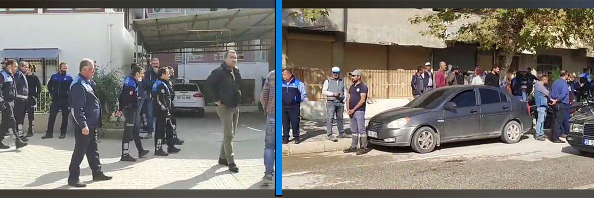 BŞB ile Samandağ Belediyesi Zabıtaları Tartıştı Dün sabah Samandağ ilçesinde,