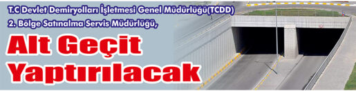 &nbsp;&nbsp;&nbsp;&nbsp;&nbsp; T.C Devlet Demiryolları İşletmesi Genel Müdürlüğü(TCDD) 2. Bölge Satınalma