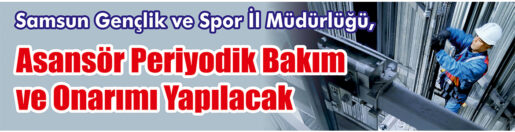&nbsp;&nbsp;&nbsp;&nbsp;&nbsp; Samsun Gençlik Ve Spor İl Müdürlüğü, asansör periyodik bakım