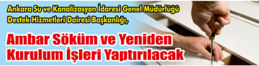 Ankara Su Ve Kanalizasyon İdaresi Genel Müdürlüğü Destek Hizmetleri Dairesi