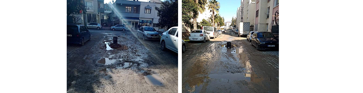 Sular Yolda.. Antakya-Akasya Mahallesi 500 Konutlar civarında bir içme suyu