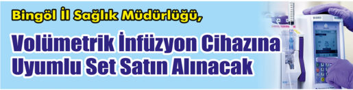 &nbsp;&nbsp;&nbsp;&nbsp;&nbsp; Bingöl İl Sağlık Müdürlüğü, Volümetrik infüzyon cihazına uyumlu set
