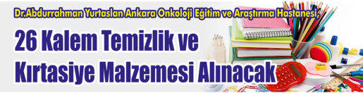 &nbsp;&nbsp;&nbsp;&nbsp;&nbsp; Dr.Abdurrahman Yurtaslan Ankara Onkoloji Eğitim ve Araştırma Hastanesi, 26