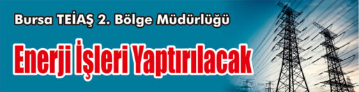 &nbsp;&nbsp;&nbsp;&nbsp;&nbsp; Bursa TEİAŞ 2. Bölge Müdürlüğü, Enerji işleri yaptıracak. &nbsp;&nbsp;&nbsp;&nbsp;&nbsp;