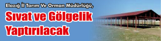 &nbsp;&nbsp;&nbsp;&nbsp;&nbsp; Elazığ İl Tarım Ve Orman Müdürlüğü, Sıvat ve gölgelik