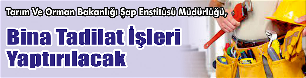 &nbsp;&nbsp;&nbsp;&nbsp;&nbsp; Tarım Ve Orman Bakanlığı Şap Enstitüsü Müdürlüğü, Bina tadilat