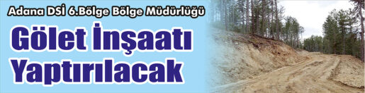 &nbsp;&nbsp;&nbsp;&nbsp;&nbsp; Adana DSİ 6.Bölge Bölge Müdürlüğü, Gölet inşaatı yaptıracak. &nbsp;&nbsp;&nbsp;&nbsp;&nbsp;