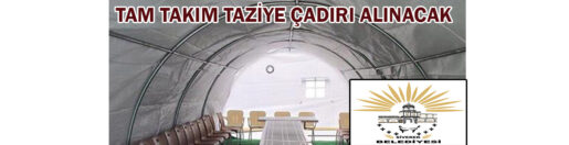 &nbsp;&nbsp;&nbsp;&nbsp;&nbsp; Siverek Belediyesi Temizlik İşleri Müdürlüğü, Tam takım taziye çadırı