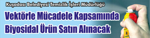 &nbsp;&nbsp;&nbsp;&nbsp;&nbsp; Kuşadası Belediyesi Temizlik İşleri Müdürlüğü, Çevre ve Halk Sağlığı