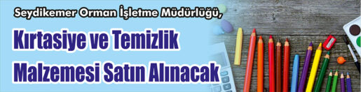 &nbsp;&nbsp;&nbsp;&nbsp;&nbsp; Seydikemer Orman İşletme Müdürlüğü, Kırtasiye ve temizlik malzemesi satın