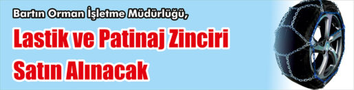 &nbsp;&nbsp;&nbsp;&nbsp;&nbsp; Bartın Orman İşletme Müdürlüğü, Lastik ve patinaj zinciri satın