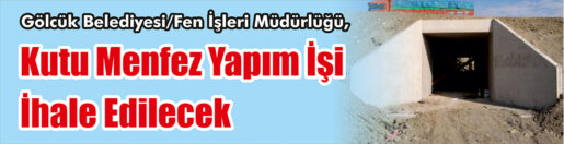 &nbsp;&nbsp;&nbsp;&nbsp;&nbsp; Gölcük Belediyesi/Fen İşleri Müdürlüğü, Sofular mahallesinde muhtelif geçişlere kutu