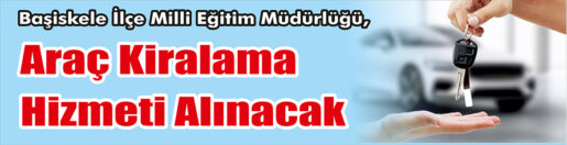 &nbsp;&nbsp;&nbsp;&nbsp;&nbsp; Başiskele İlçe Milli Eğitim Müdürlüğü, Araç kiralama hizmeti alacak.