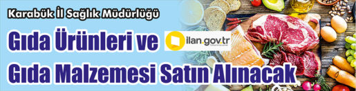 &nbsp;&nbsp;&nbsp;&nbsp;&nbsp; Karabük İl Sağlık Müdürlüğü, Gıda ürünleri ve gıda malzemesi