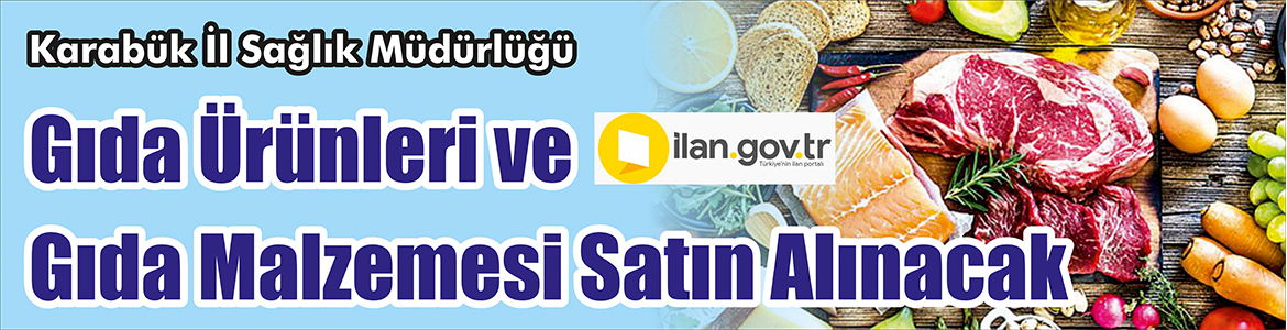 &nbsp;&nbsp;&nbsp;&nbsp;&nbsp; Karabük İl Sağlık Müdürlüğü, Gıda ürünleri ve gıda malzemesi