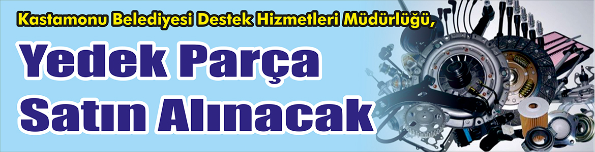 Yedek Parça Satın Alınacak Kastamonu Belediyesi Destek Hizmetleri Müdürlüğü, Yedek parça satın alacak.