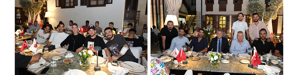 Altıkapı Restoran’da Hatayspor futbolcuları,