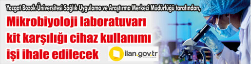 cihaz kullanımı işi ihale edilecek Yozgat Bozok Üniversitesi Sağlık Uygulama