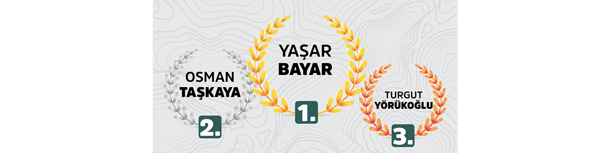 1. Yaşar Bayar, 2.