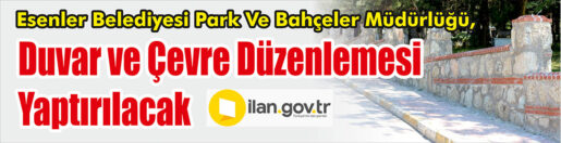 &nbsp;&nbsp;&nbsp;&nbsp;&nbsp; Esenler Belediyesi Park Ve Bahçeler Müdürlüğü, Duvar ve çevre