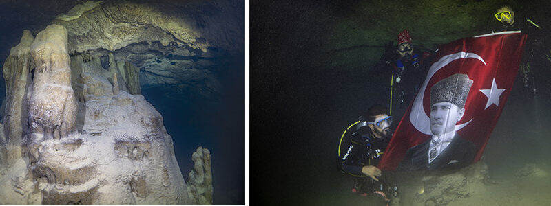 5 yıl önce keşfedilen su altı mağarası görüntülendi