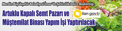 &nbsp;&nbsp;&nbsp;&nbsp;&nbsp; Mardin Büyükşehir Belediyesi İmar Ve Şehircilik Daire Başkanlığı, Artuklu