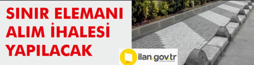 &nbsp;&nbsp;&nbsp;&nbsp;&nbsp; Bayrampaşa Belediyesi Fen İşleri Müdürlüğü, Sınır elemanı alım ihalesi
