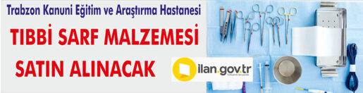 &nbsp;&nbsp;&nbsp;&nbsp;&nbsp; Trabzon Kanuni Eğitim ve Araştırma Hastanesi, Tıbbi sarf malzemesi