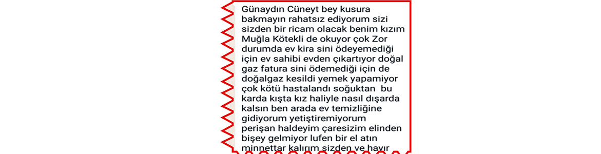 Üniversitede okuyan kızım ev kirasını ödeyemedi, evden atılıyor! doğalgaz faturasını