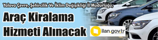 &nbsp;&nbsp;&nbsp;&nbsp;&nbsp; Yalova Çevre, Şehircilik Ve İklim Değişikliği İl Müdürlüğü, araç