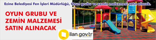 &nbsp;&nbsp;&nbsp;&nbsp;&nbsp; Ezine Belediyesi Fen İşleri Müdürlüğü, Oyun grubu ve zemin