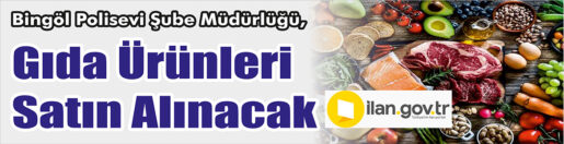 &nbsp;&nbsp;&nbsp;&nbsp;&nbsp; Bingöl Polisevi Şube Müdürlüğü, Gıda ürünleri satın alacak. &nbsp;&nbsp;&nbsp;&nbsp;&nbsp;