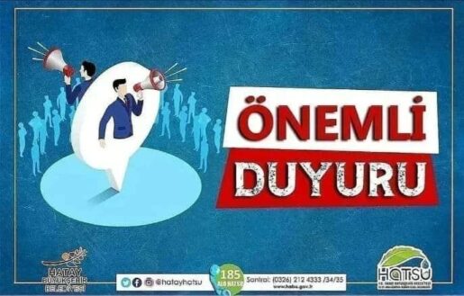 HATSU’dan Su Kesintisi Yaşanacağı Duyurusu Yapıldı