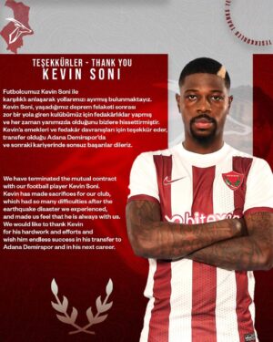 Kevin Soni Adana Demirspor’da