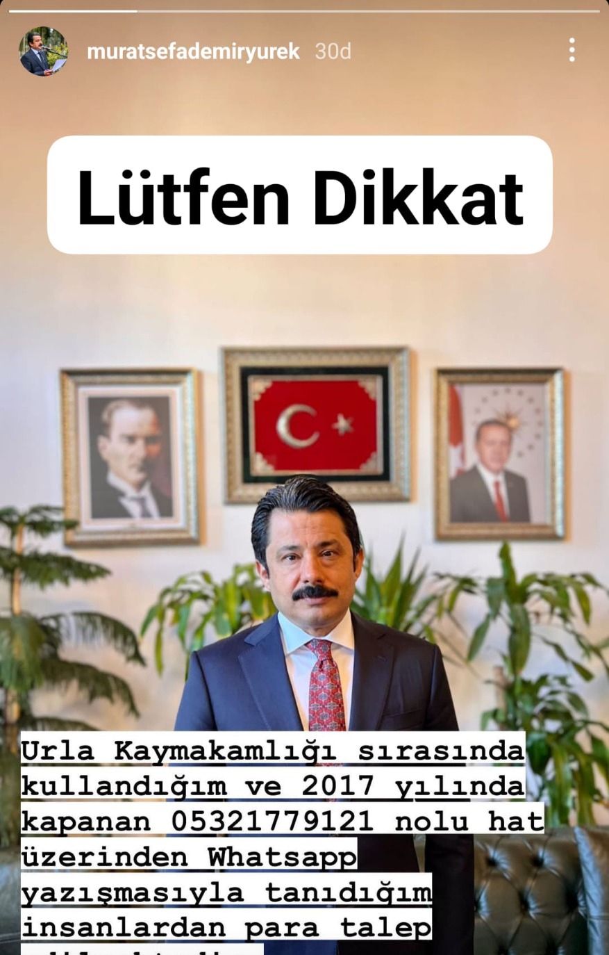 İskenderun kaymakamı da dolandırıcılardan