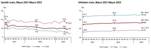 Türkiye İstatistik Kurumu(TÜİK) mayıs ayı işsizlik verilerini açıkladı. Buna göre