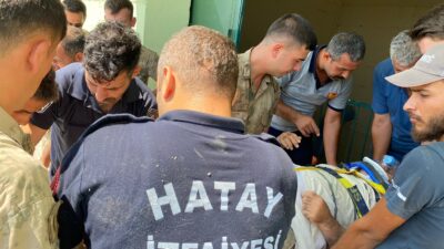 Hatay‘ın merkez Antakya ilçesinde, bir iş yerinin iç cephe boyasını