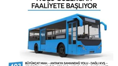 Hatay Büyükşehir Belediyesi ulaşım ağı içerisinde olan 403 No’lu otobüs