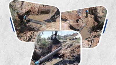 Kırıkhan’da atık su tesisinin olduğu yerde yaşanan arıza nedeniyle bölgeyi