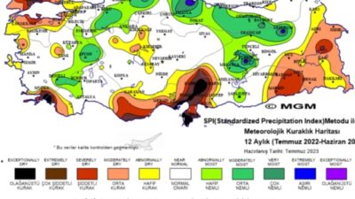 Meteoroloji Genel Müdürlüğü son bir yıl için Türkiye’nin en kurak