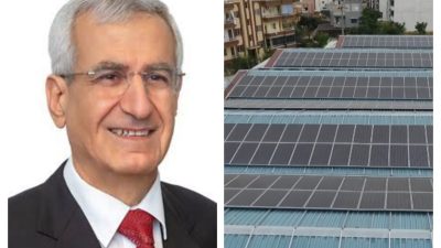 Hatay’da, Arsuz Belediyesi, kurduğu güneş enerji panelleriyle ayda yaklaşık 180