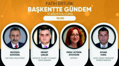 Konuklar arasında: Hikmet Çinçin, Ayhan Kara var Flash Haber TV’nin