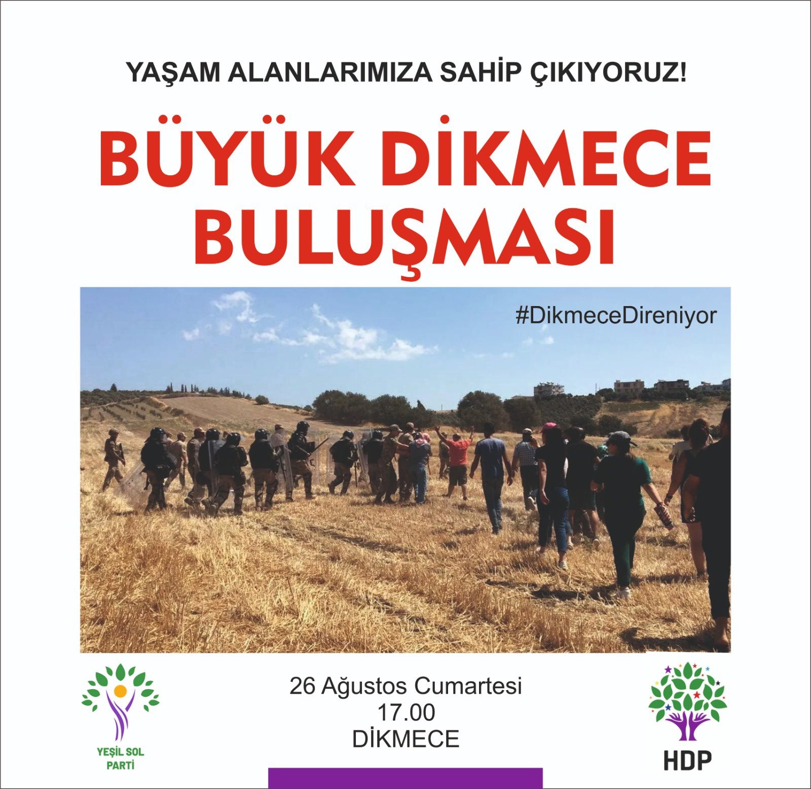 HDP Zeytinlikler için halkı Dikmece’de topluyor