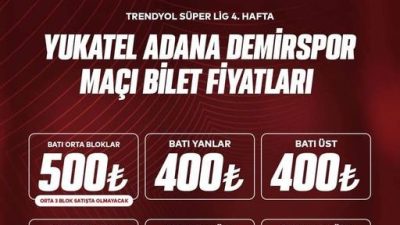 Kale Arkası: 100 TLMaraton-Üst: 200 TLMaraton-Alt: 400 TLBatı Orta: 500