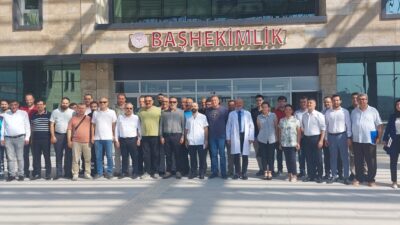 Hatay’daki bütün hastanelerin başhekim, müdürleri,. İlçe sağlık müdürleri Samandağ’da bir