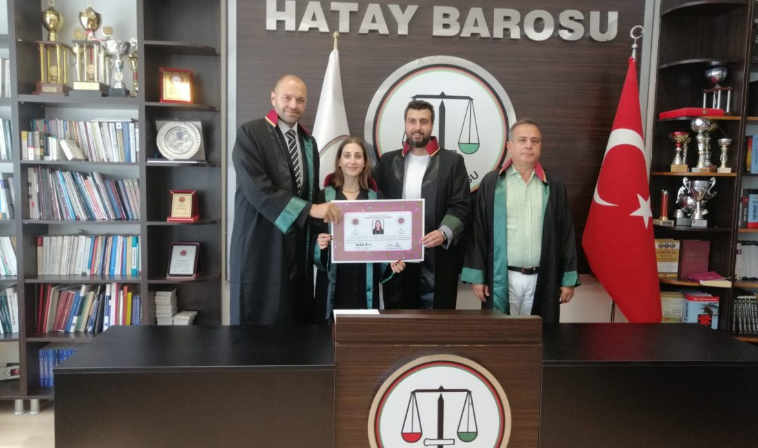 Hatay barosunda stajyerliğini başarı