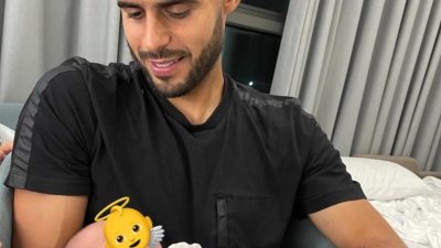 Hatayspor futbolcusu Rayane Aabid’in eşi doğum yaptı ve AABİD AİLESİ’nin