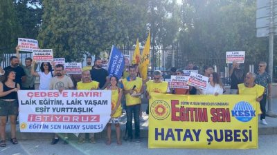 Hatay Eğitim Sen başkan, yönetim ve üyeleri hafta sonunda laik